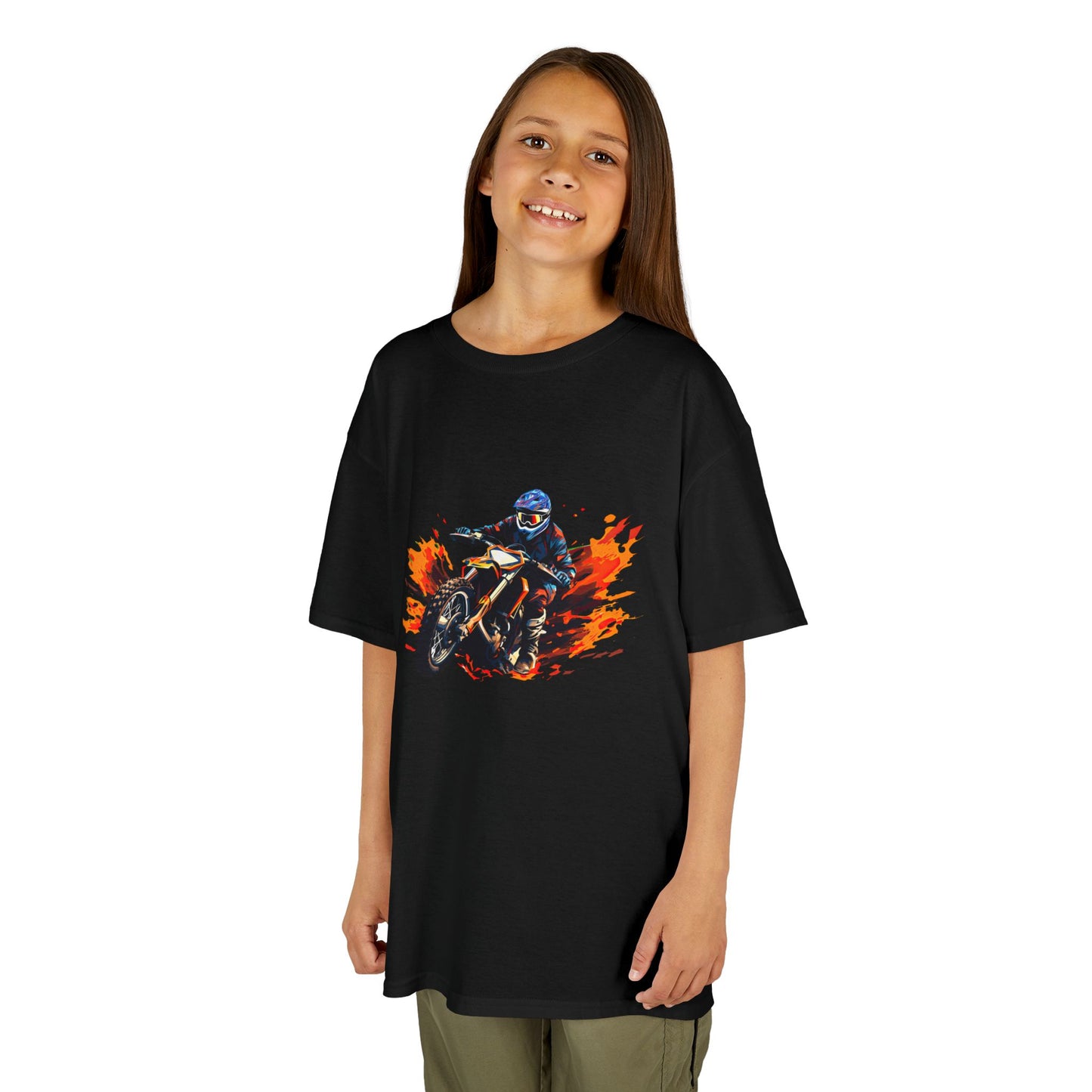 Ride in Style: Cool Motorcycle Racer Graphic Kids' T-Shirt