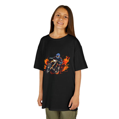 Ride in Style: Cool Motorcycle Racer Graphic Kids' T-Shirt