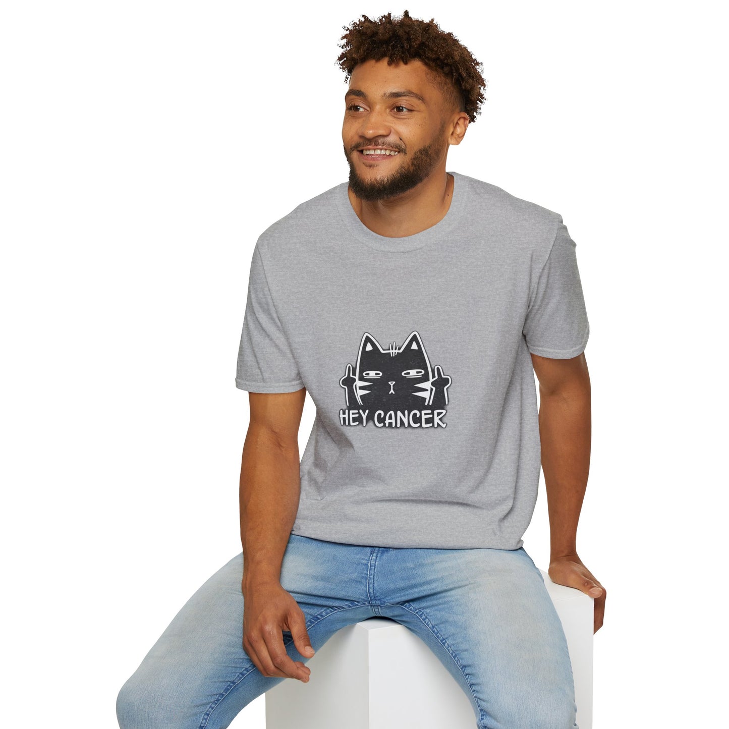 Hey Cancer Cat T-Shirt — Anti-Cancer Support Graphic Tee