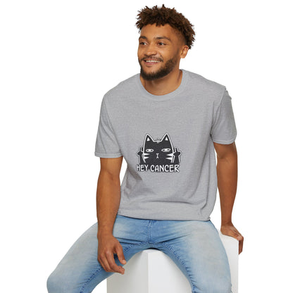 Hey Cancer Cat T-Shirt — Anti-Cancer Support Graphic Tee