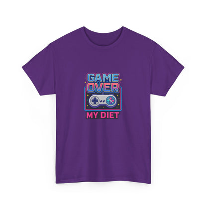 Game Over My Diet Shirt – Funny Gamer Food Graphic Tee