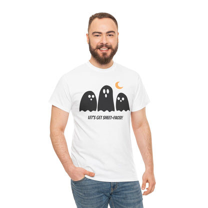 Let's Get Sheet-Faced Unisex Heavy Cotton Tee
