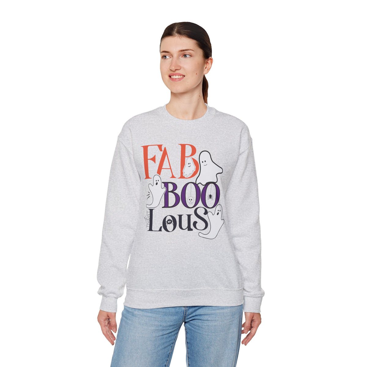 Fab-Boo-Lous Halloween Sweatshirt | Cute Ghost Spooky Season Crewneck