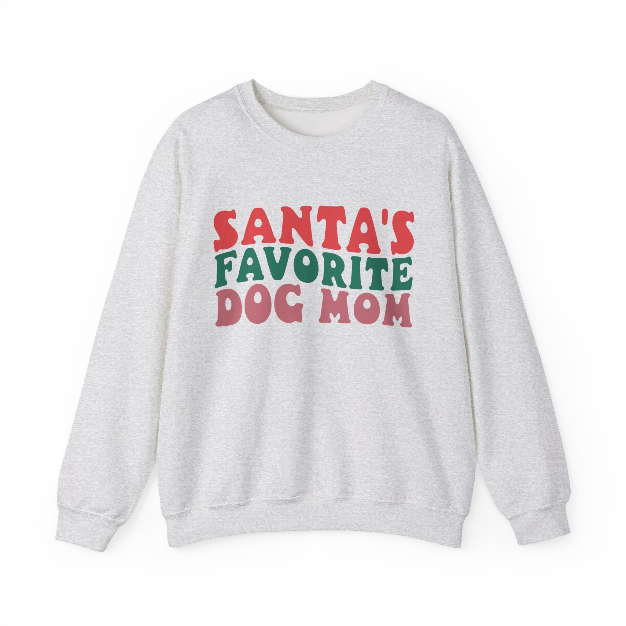 Santa's Favorite Dog Mom Sweatshirt - Cozy Christmas Gift for Dog Moms