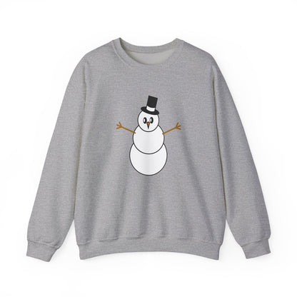 Minimalist Snowman Sweatshirt – Classic Winter Holiday Cozy Pullover