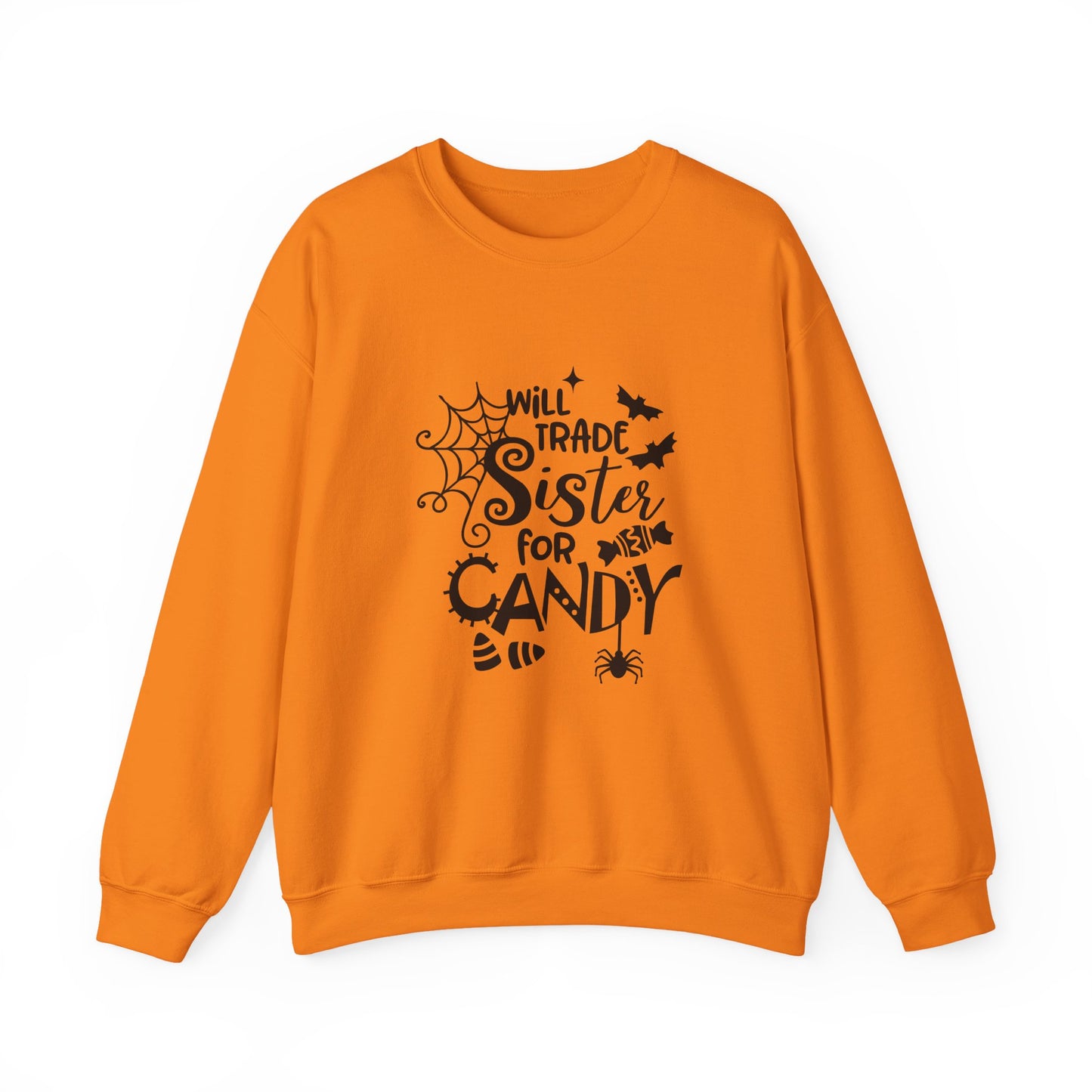 Will Trade Sister for Candy Halloween Sweatshirt – Funny Graphic Crewneck