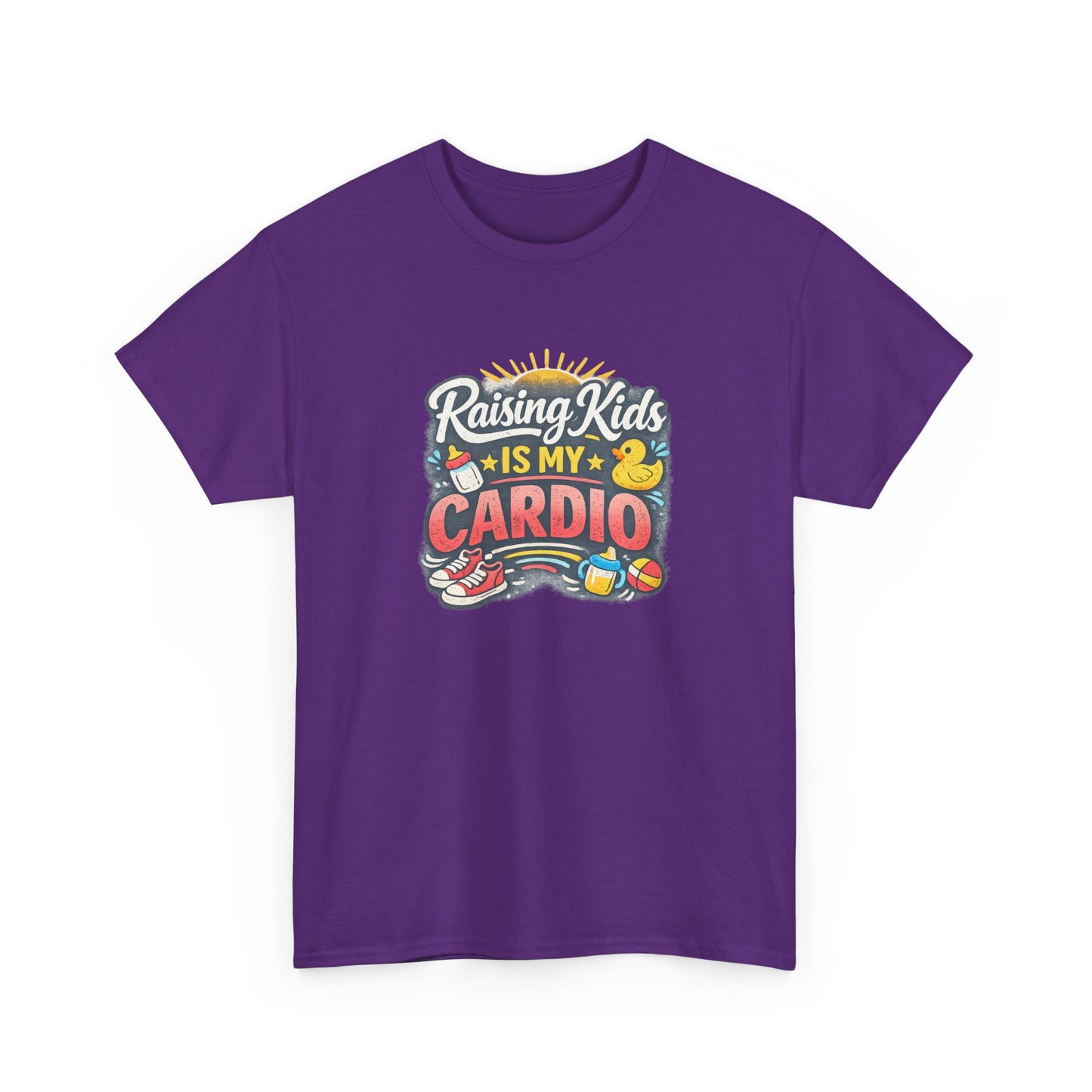 Raising Kids Is My Cardio Shirt – Funny Mom Life Tee