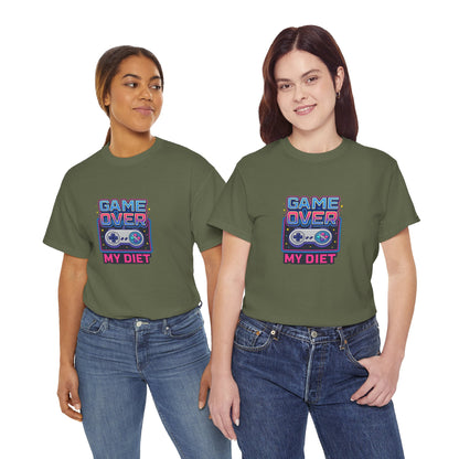 Game Over My Diet Shirt – Funny Gamer Food Graphic Tee