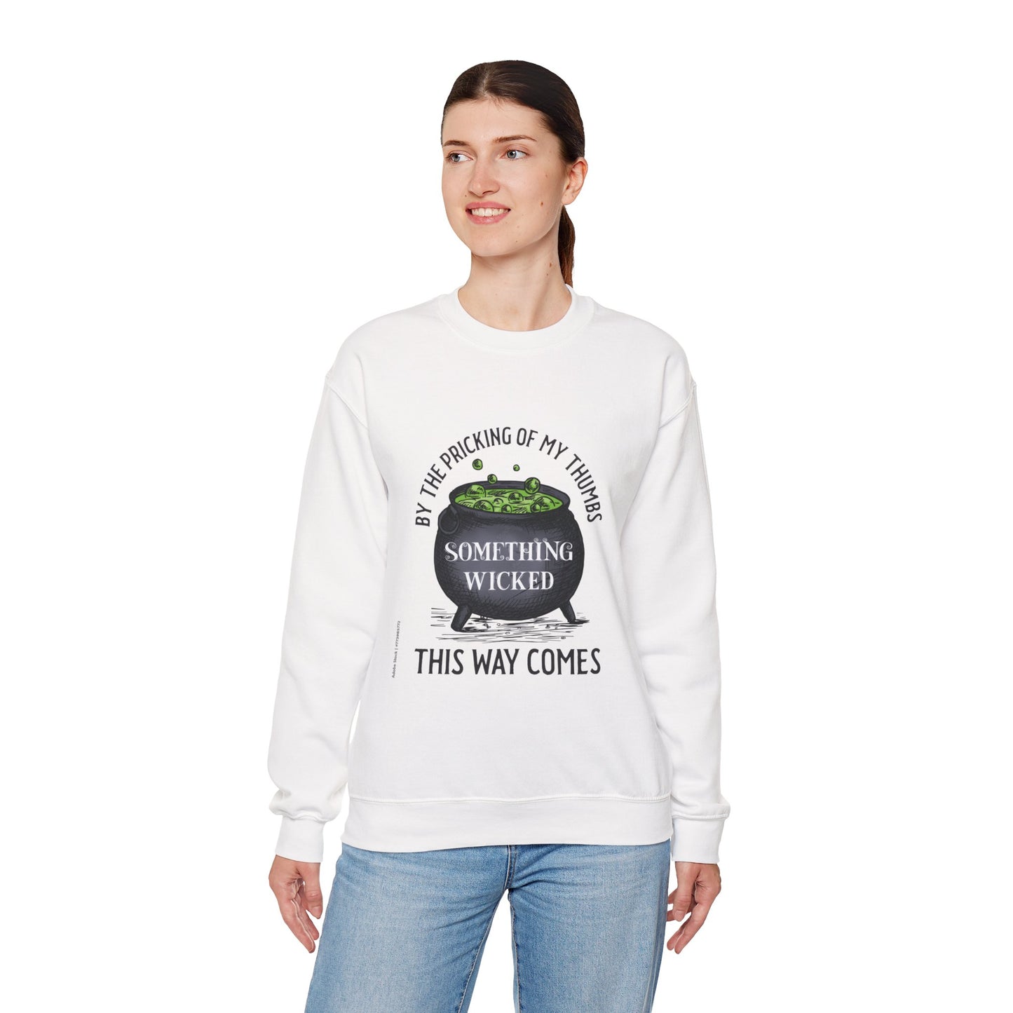 Something Wicked This Way Comes Halloween Sweatshirt | Witch Cauldron Crewneck
