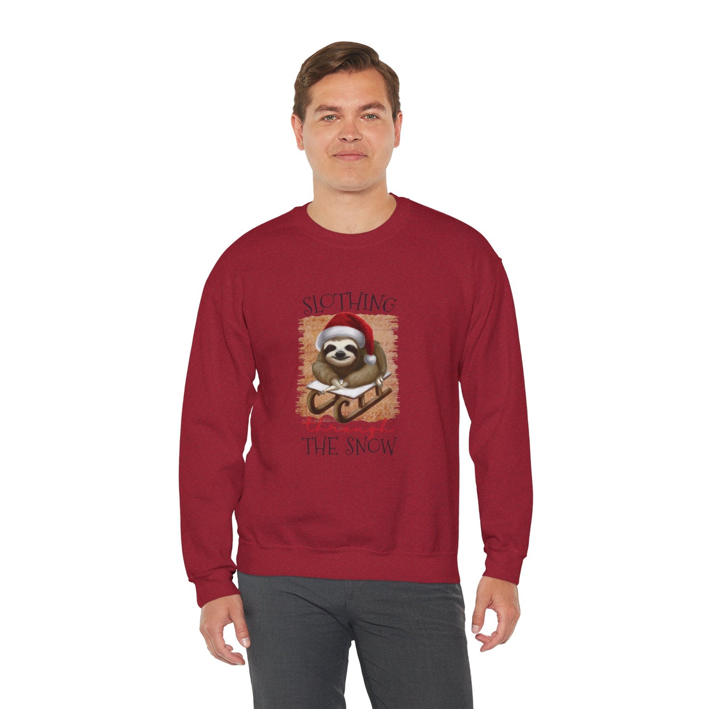 Slothing Through the Snow" Christmas Sweatshirt