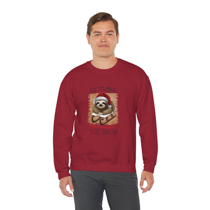 Slothing Through the Snow" Christmas Sweatshirt