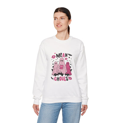 Mean Ghouls Halloween Sweatshirt | Cute Ghost Crewneck for Spooky Season
