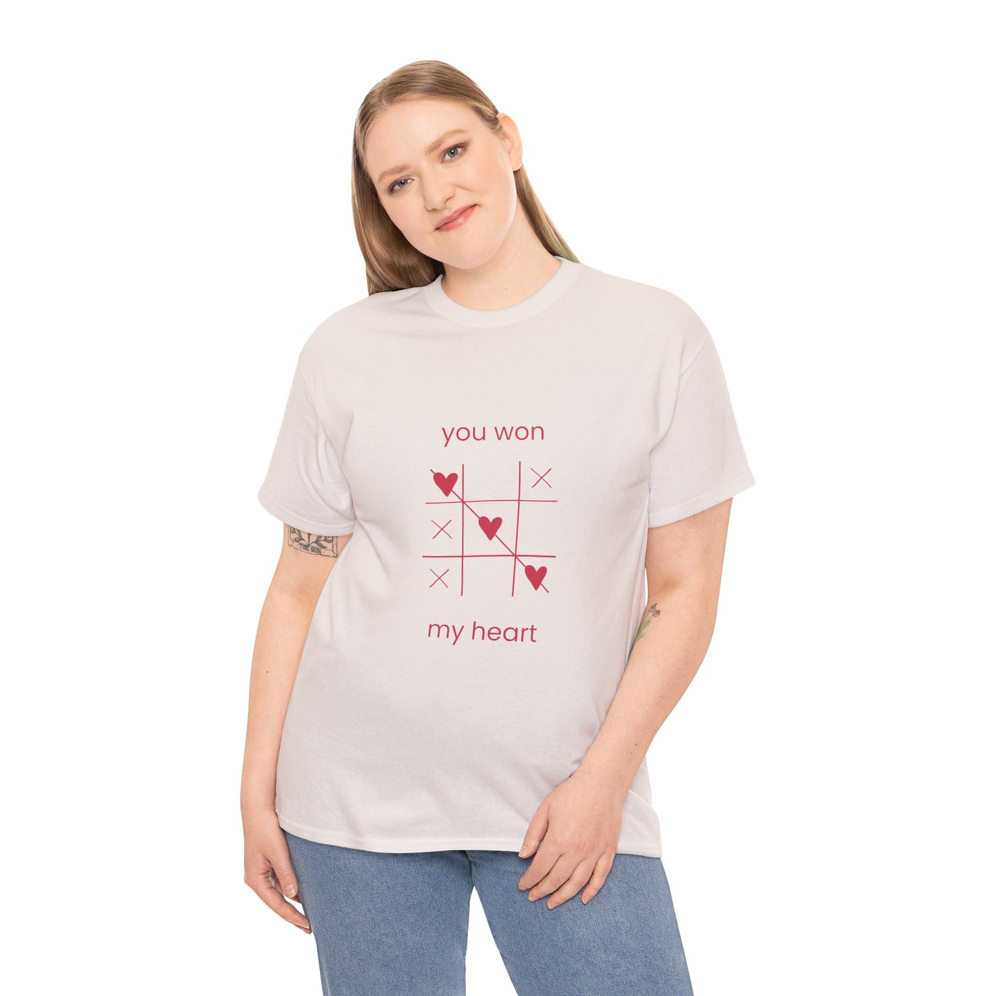 You Won My Heart Valentine Shirt – Cute Tic Tac Toe Love Tee, Romantic Gift for Her, Pink Valentine’s T-Shirt