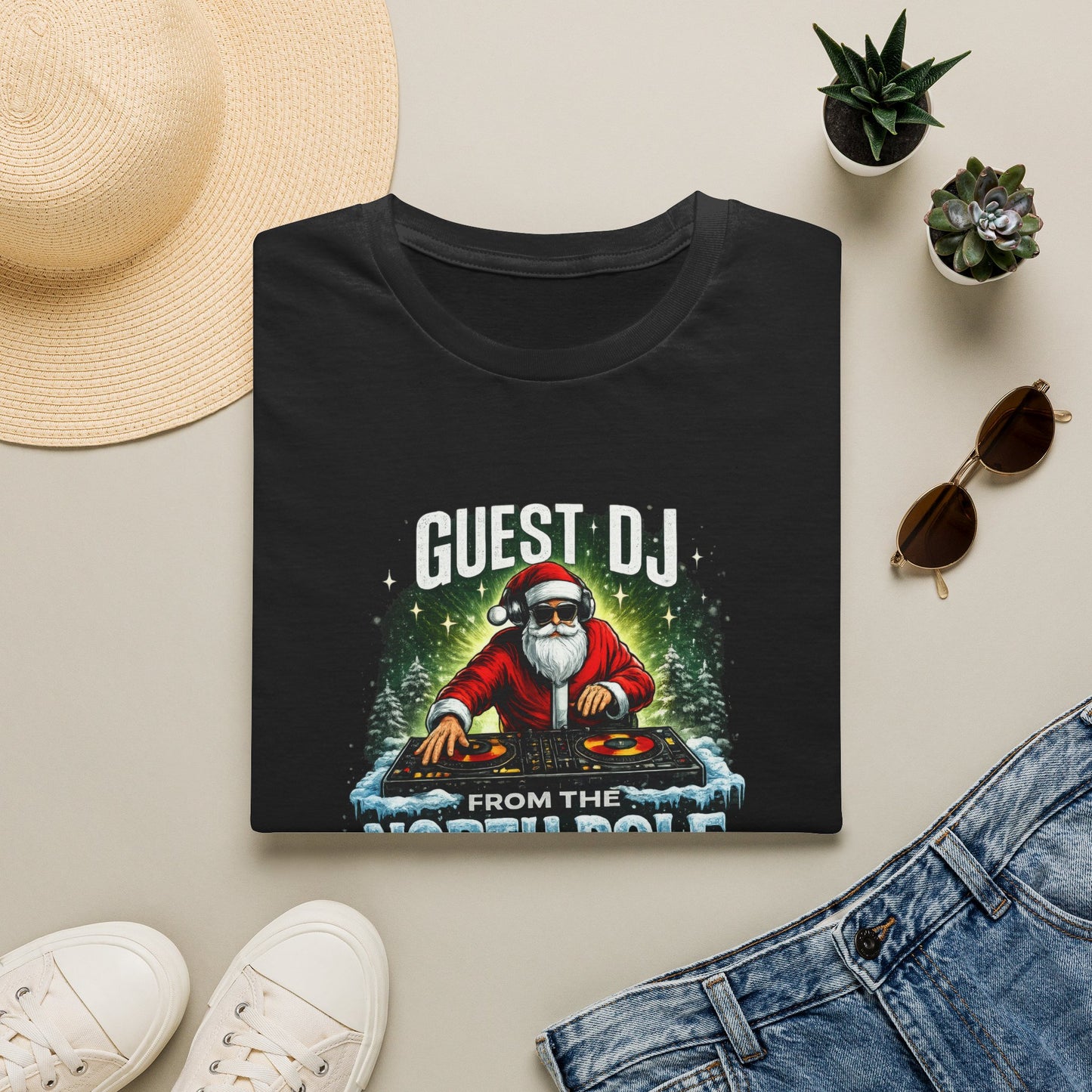 Guest DJ From the North Pole Christmas Shirt | Funny DJ Holiday Tee
