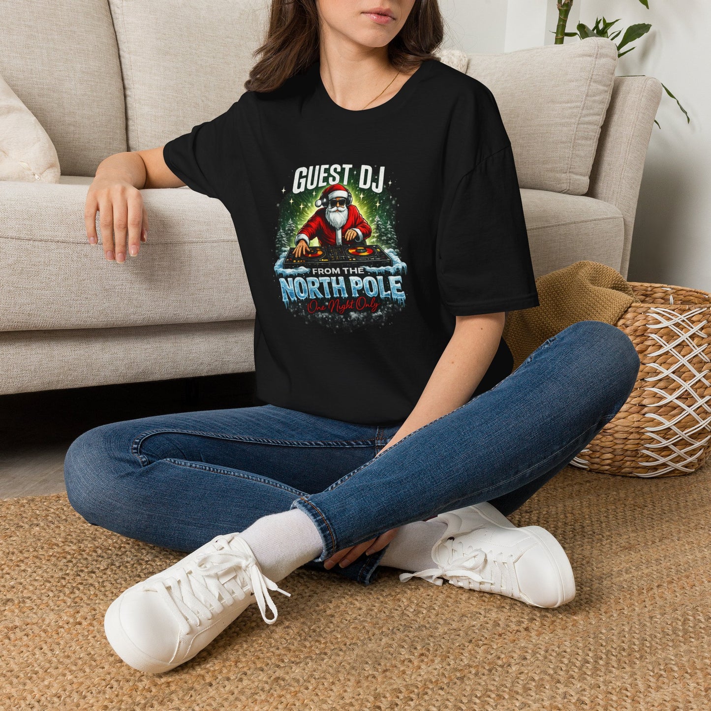Guest DJ From the North Pole Christmas Shirt | Funny DJ Holiday Tee
