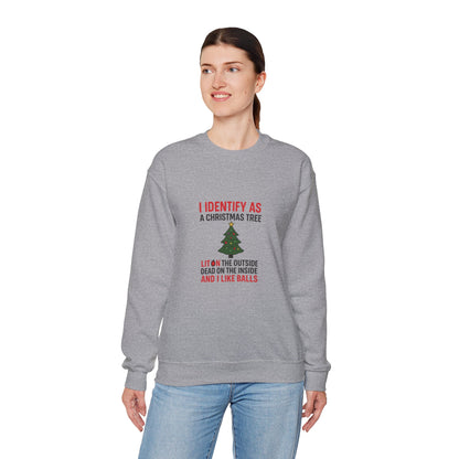 Funny Christmas Tree Identity Shirt – Lit on the Outside Holiday Sweatshirt