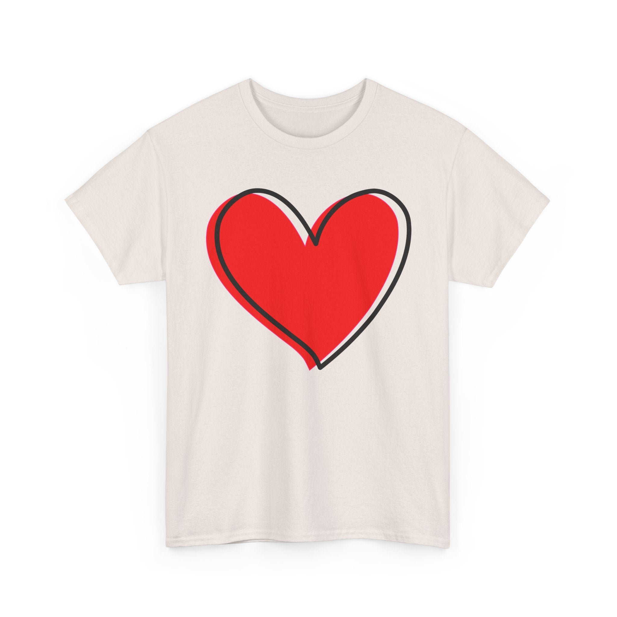 Red Heart Valentine's Day T-Shirt – Cute Love Shirt for Couples