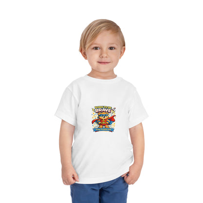Brave Bear Kids Shirt – Tiny Trouble Club Superhero Toddler Graphic Tee