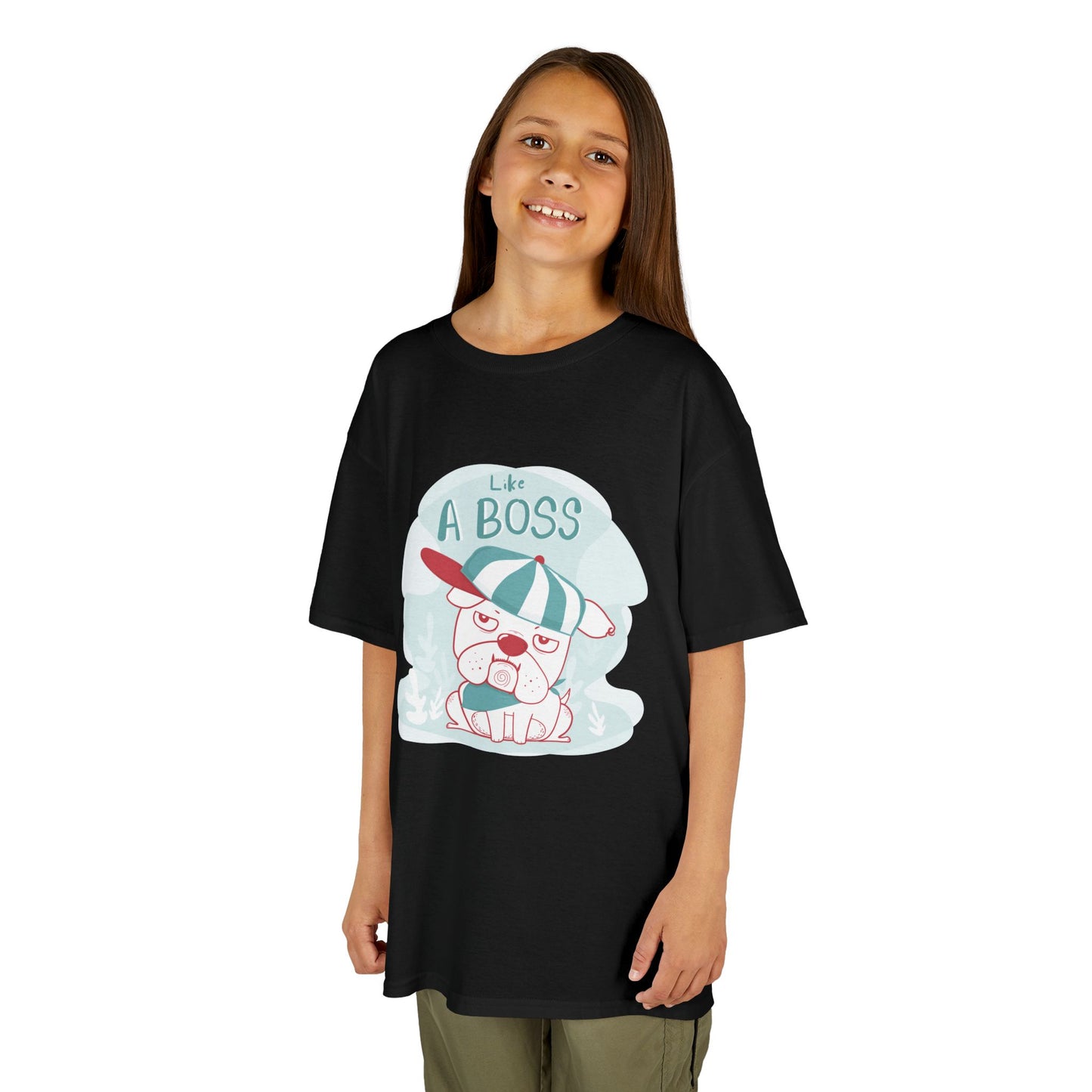 Like a Boss: Cool Cartoon Bulldog Graphic Kids' T-Shirt
