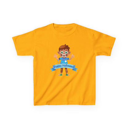 Happy Halloween: Fun Cartoon Boy Scary Face Graphic Kids' T-Shirt