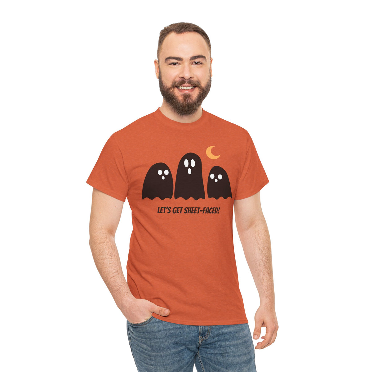 Let's Get Sheet-Faced Unisex Heavy Cotton Tee