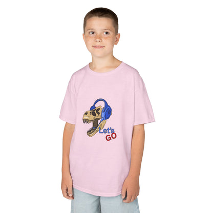 Let’s Go Dinosaur Kids T-Shirt – Fun T-Rex Headphones Graph