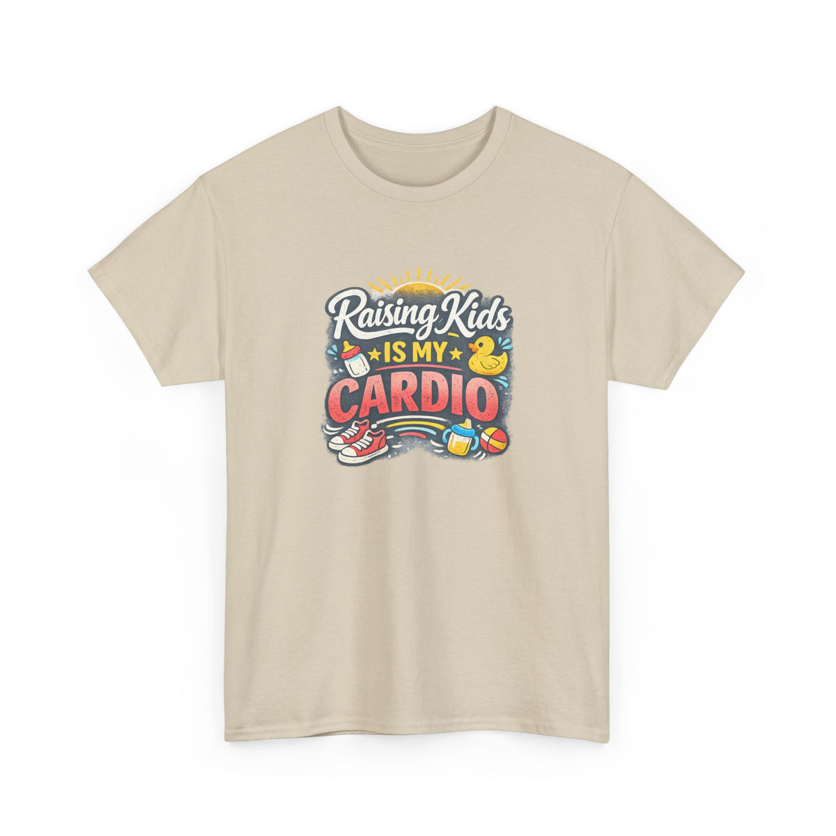Raising Kids Is My Cardio Shirt – Funny Mom Life Tee