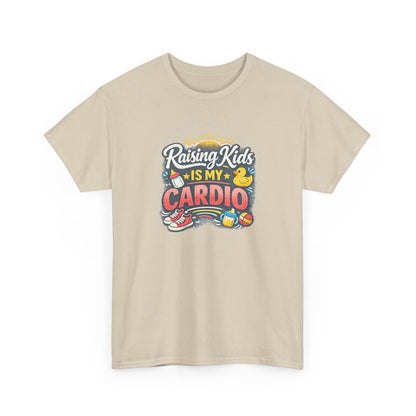 Raising Kids Is My Cardio Shirt – Funny Mom Life Tee