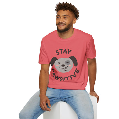 Stay Pawsitive T-Shirt – Cute Dog Lover Graphic Tee for Pet Enthusiasts