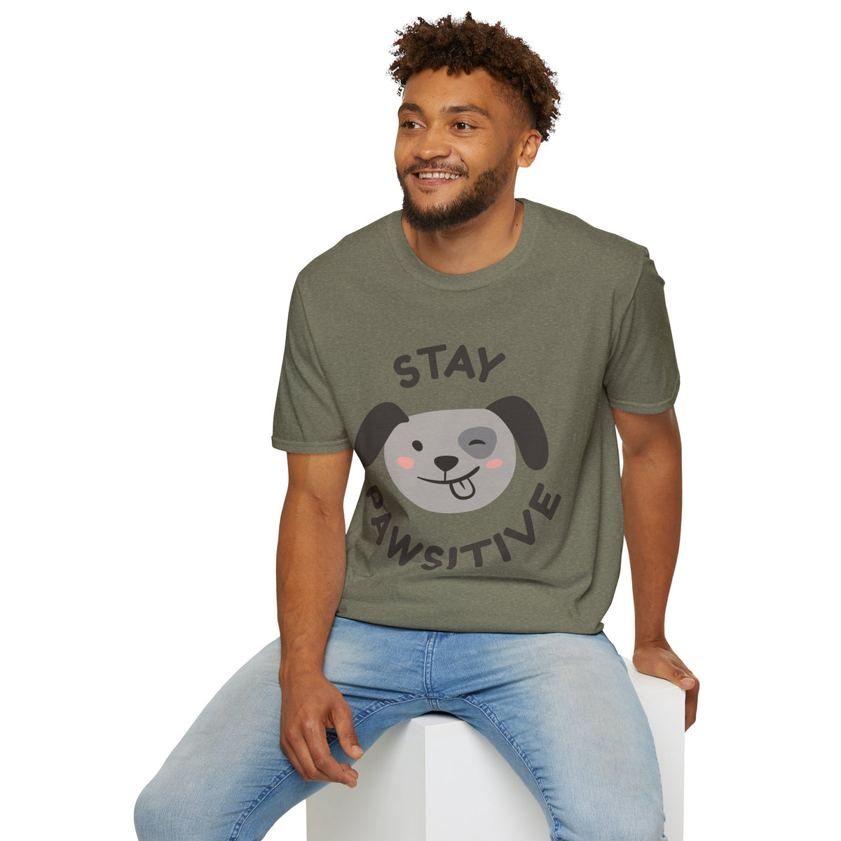 Stay Pawsitive T-Shirt – Cute Dog Lover Graphic Tee for Pet Enthusiasts