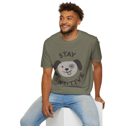 Stay Pawsitive T-Shirt – Cute Dog Lover Graphic Tee for Pet Enthusiasts