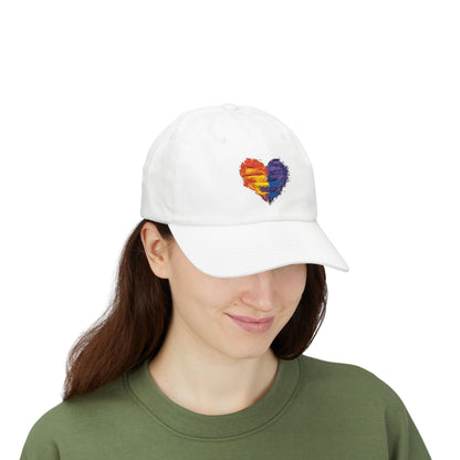 Rainbow Heart Pride Hat | Embroidered LGBTQ Cap