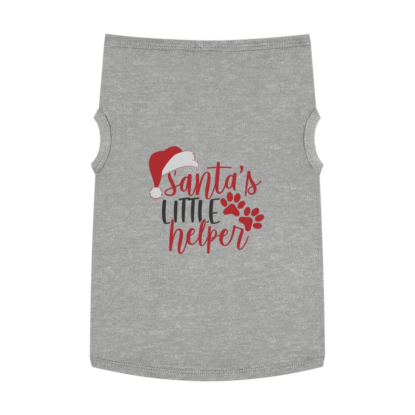 Santa’s Little Helper Pet Tank Top – Cute Christmas Dog Shirt