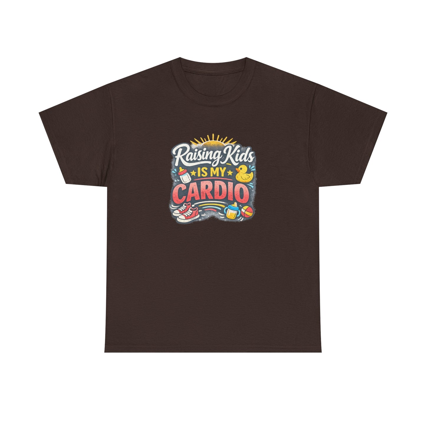 Raising Kids Is My Cardio Shirt – Funny Mom Life Tee