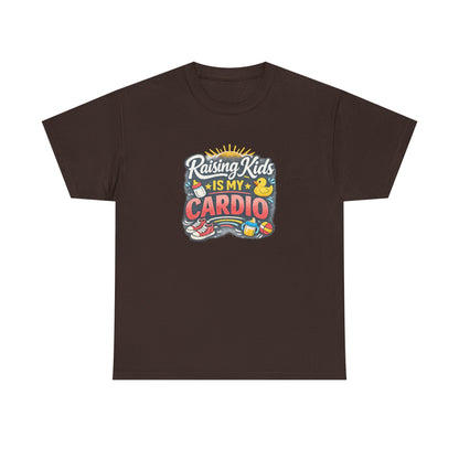 Raising Kids Is My Cardio Shirt – Funny Mom Life Tee