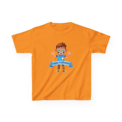 Happy Halloween: Fun Cartoon Boy Scary Face Graphic Kids' T-Shirt