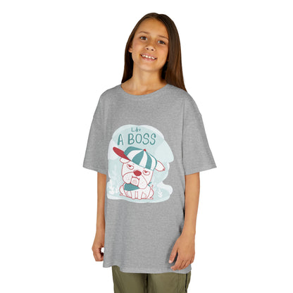 Like a Boss: Cool Cartoon Bulldog Graphic Kids' T-Shirt