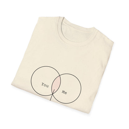You + Me = Kapowww! T-Shirt – Funny Geek Love Venn Diagram Tee