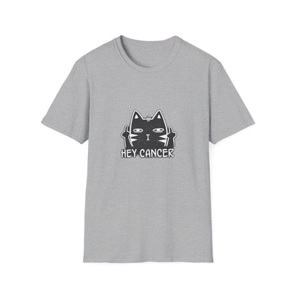 Hey Cancer Cat T-Shirt — Anti-Cancer Support Graphic Tee