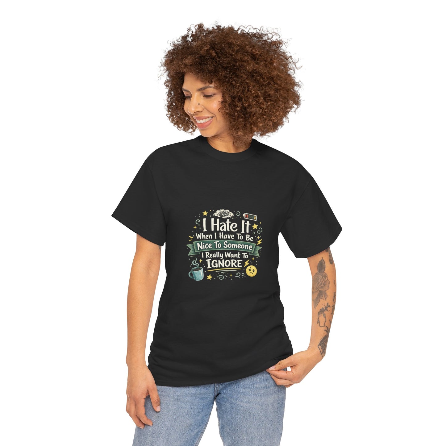 I Hate Being Nice Funny Relatable Shirt – Introvert Humor Tee for People Who Want to Ignore Everyone