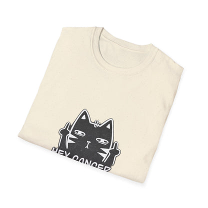 Hey Cancer Cat T-Shirt — Anti-Cancer Support Graphic Tee