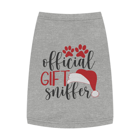 Funny Christmas Dog Shirt Gift – “Official Gift Sniffer” Tank Top