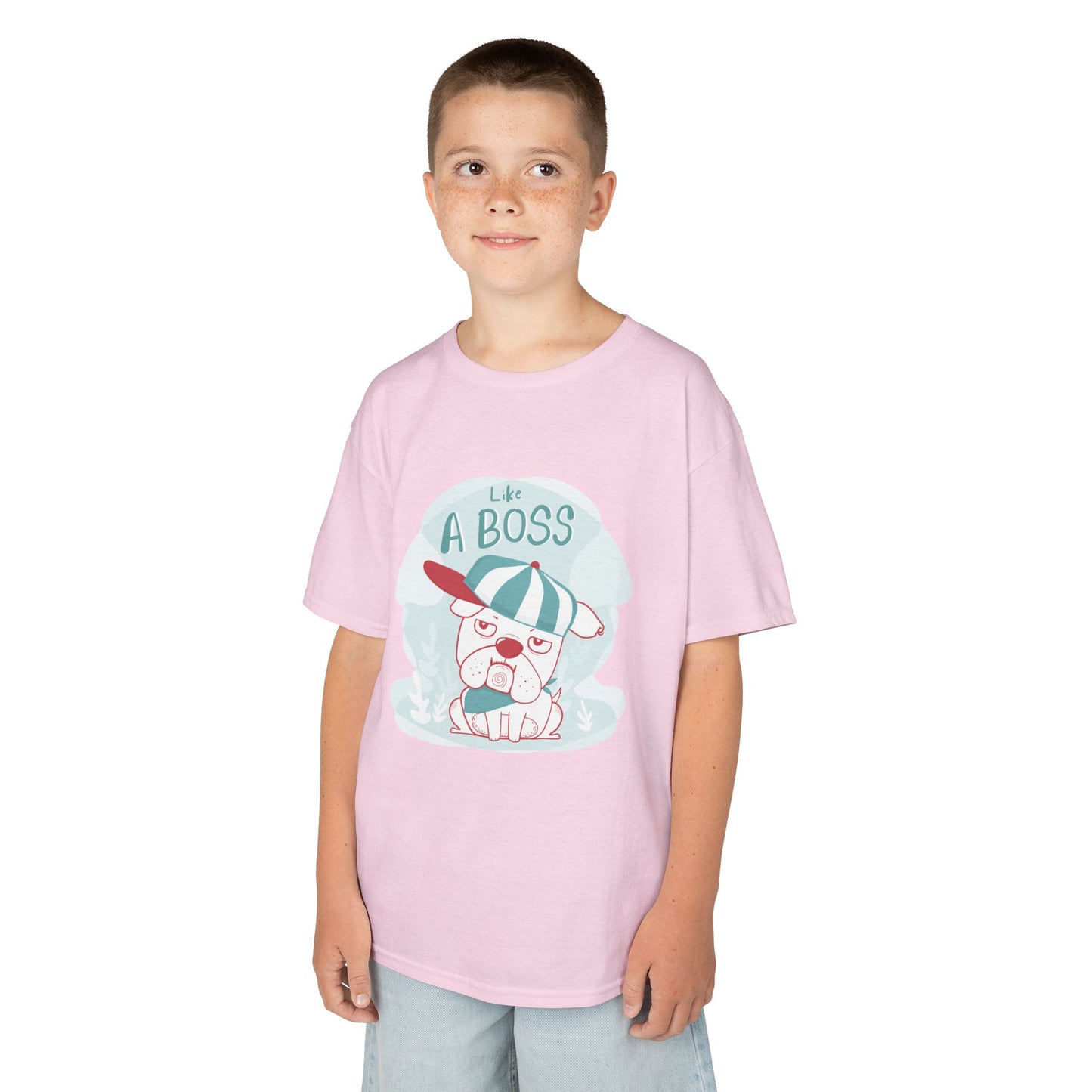 Like a Boss: Cool Cartoon Bulldog Graphic Kids' T-Shirt