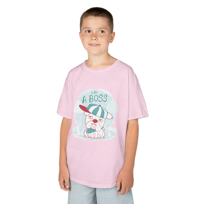 Like a Boss: Cool Cartoon Bulldog Graphic Kids' T-Shirt