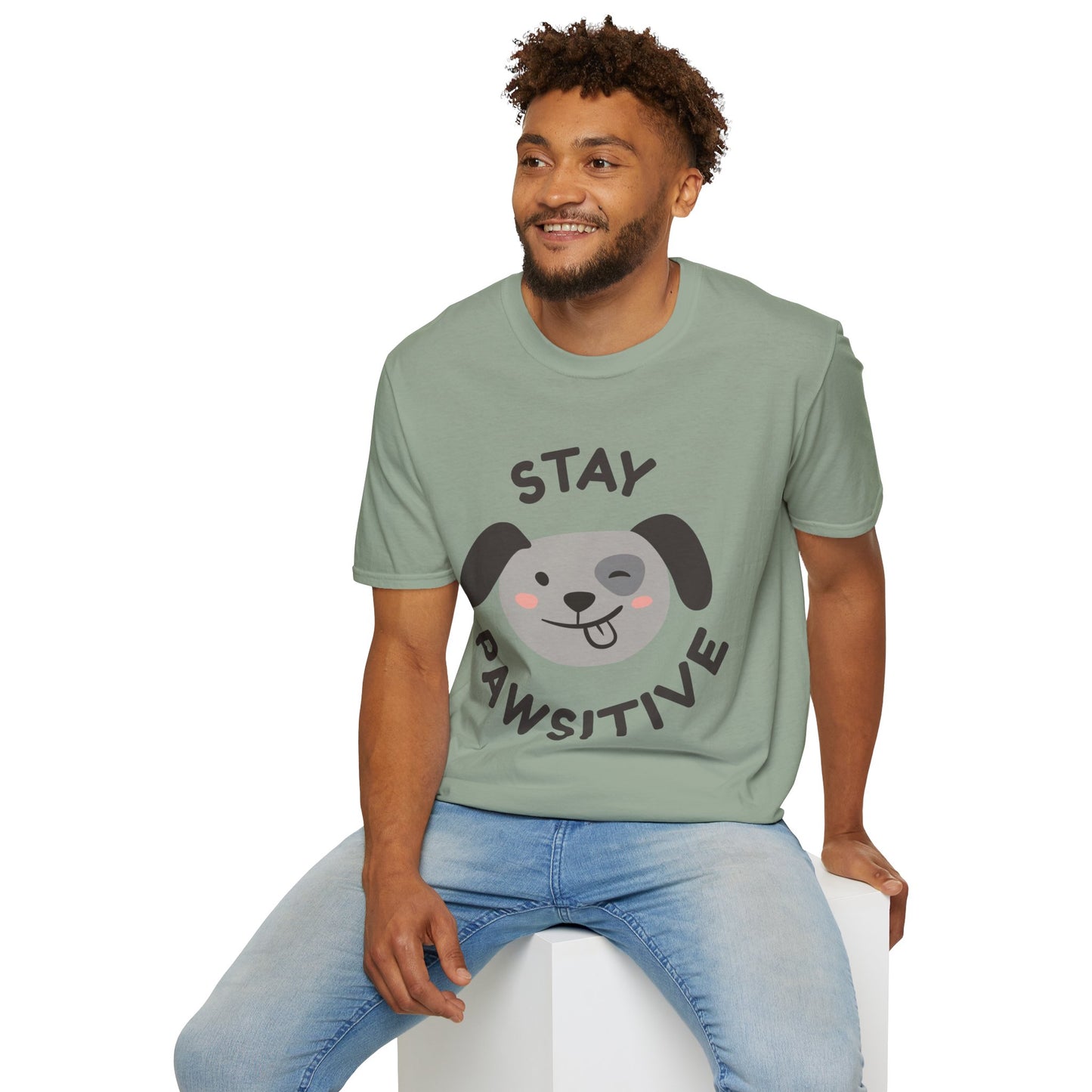 Stay Pawsitive T-Shirt – Cute Dog Lover Graphic Tee for Pet Enthusiasts