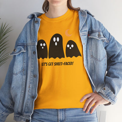 Let's Get Sheet-Faced Unisex Heavy Cotton Tee