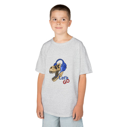Let’s Go Dinosaur Kids T-Shirt – Fun T-Rex Headphones Graph