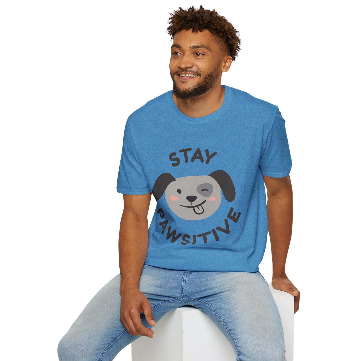 Stay Pawsitive T-Shirt – Cute Dog Lover Graphic Tee for Pet Enthusiasts
