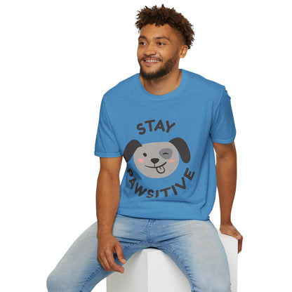 Stay Pawsitive T-Shirt – Cute Dog Lover Graphic Tee for Pet Enthusiasts