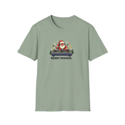 Funny Santa DJ Christmas Shirt for Music Lovers | Merry Mixmas Graphic Tee